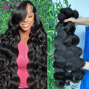 30 Inch Body Wave Bundles Human Hair Extensions Brazilian Bundles 100% Human Hair 1/3 Pcs Natural Raw Hair Bundles Fast Shipping